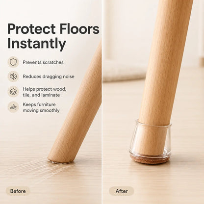 ClearGuard Chair Leg Protectors