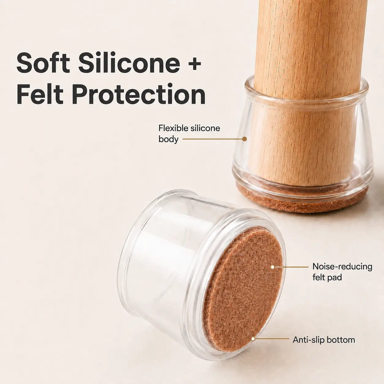 ClearGuard Chair Leg Protectors