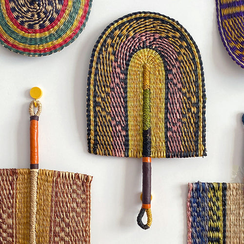 Handwoven Seagrass Wall Fan Décor – Vietnamese-Inspired Boho Wall Hanging for Home, Hotel, Café & Studio Styling